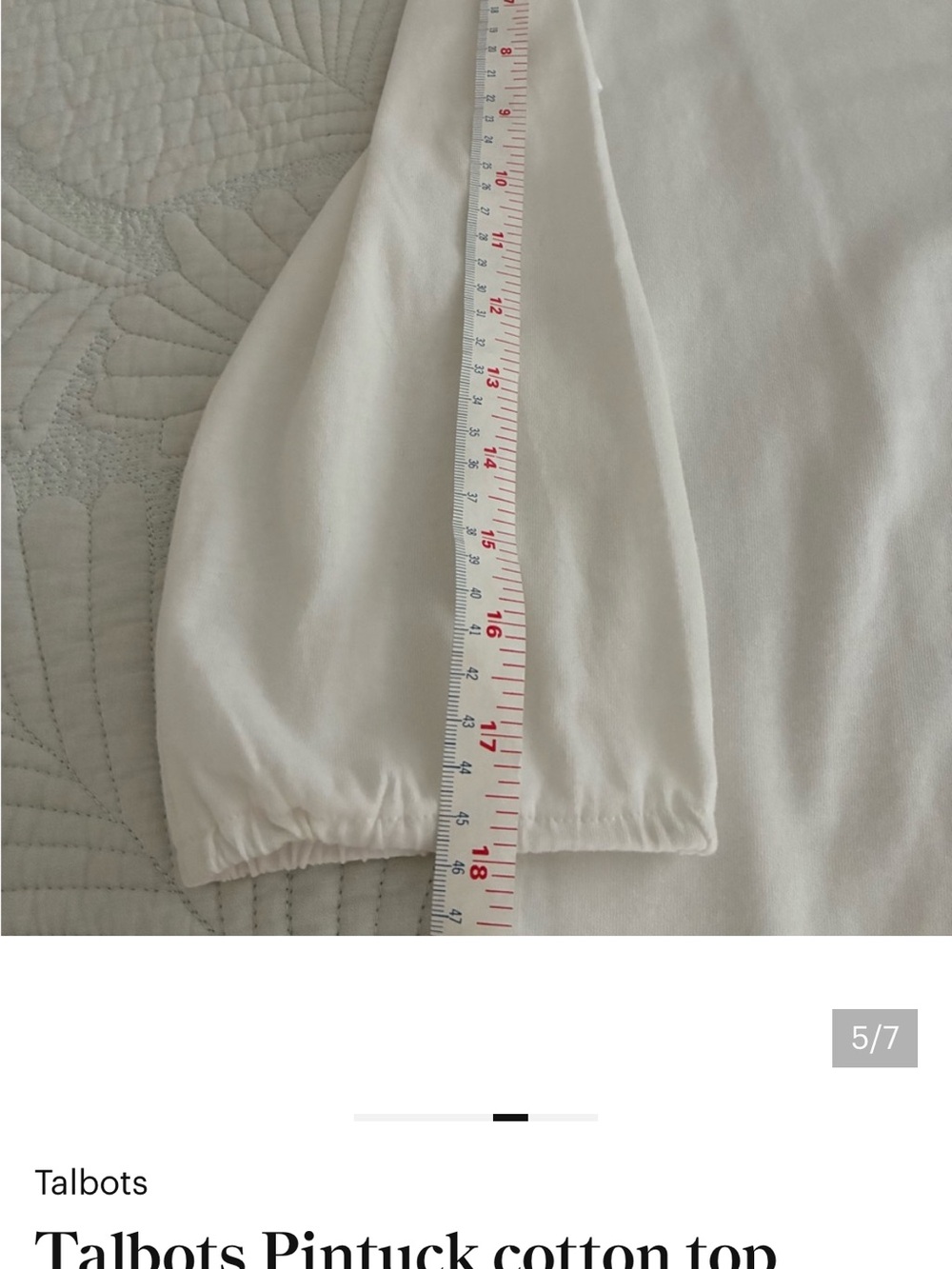 Two Talbots 3/4  Sleeve Pintuck Tee.
 One white and one pink.
Petite small.
NWT - Picture 5 of 12